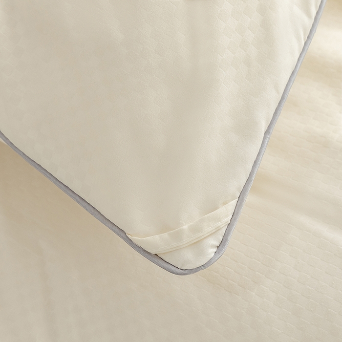 91家纺网 家纺一手货源 找家纺 优尚 2025新款华夫格水洗棉大豆被 优雅白