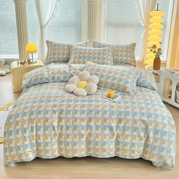 91家纺网 家纺一手货源 找家纺 优尚家纺 2025新款全棉纯棉磨毛单品被套四季款 林间织梦