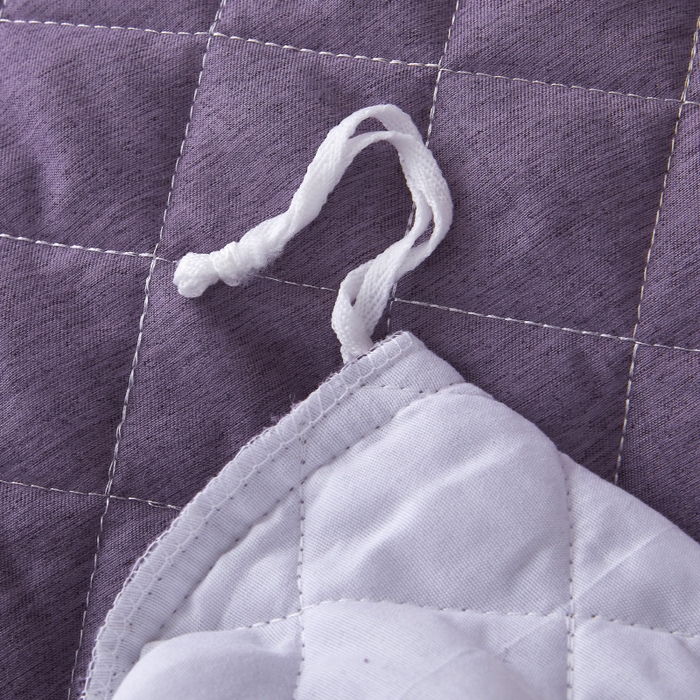 91家纺网 家纺一手货源 找家纺 罗艺轩 2024新款色织蕾丝夹棉床裙款四件套-皇家贵族 皇家贵族-魅力紫