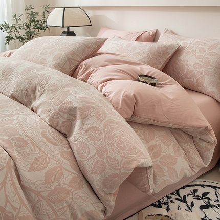 倾慕家纺 2024新款A类提花全棉3D立体简约纯棉单枕套被套套件系列-单被套 繁花