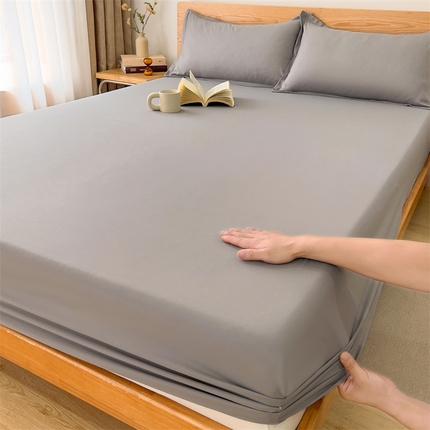 91家纺网 家纺一手货源 找家纺 （总） A类原棉防水床笠单件防水亲肤床罩透气隔尿笠高30cm纯色全包保护套