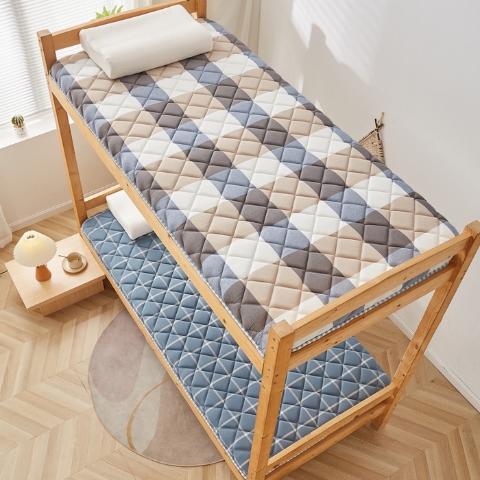 91家纺网 家纺一手货源 找家纺 迪乐妮 2024新款单人床乳胶椰棕床垫 蓝大格