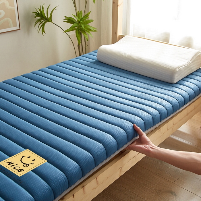 91家纺网 家纺一手货源 找家纺 卡派 2024新款泡泡棉抗压纤维棉-学生床垫 阳光-蓝