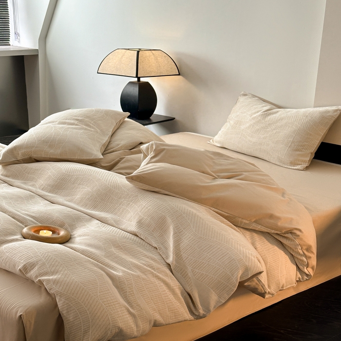 91家纺网 家纺一手货源 找家纺 博雅 2024新款全棉提花三层纱磨毛四件套（上图送2000元货款） 塞纳河畔（米）