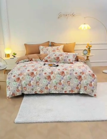 91家纺网 家纺一手货源 找家纺 优尚家纺 2025新款全棉纯棉磨毛单品被套四季款 古韵芳华