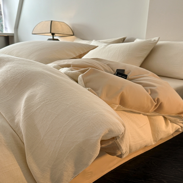 91家纺网 家纺一手货源 找家纺 博雅 2024新款全棉提花三层纱磨毛四件套（上图送2000元货款） 波洛（米）