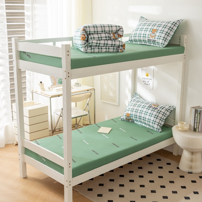 91家纺网 家纺一手货源 找家纺 卡迪亚家纺 2024新款全棉学生三件套 布朗尼