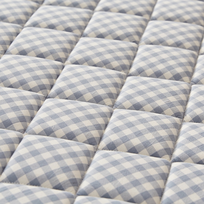 91家纺网 家纺一手货源 找家纺 卡派 2024新款单人床乳胶椰棕床垫 蓝小格