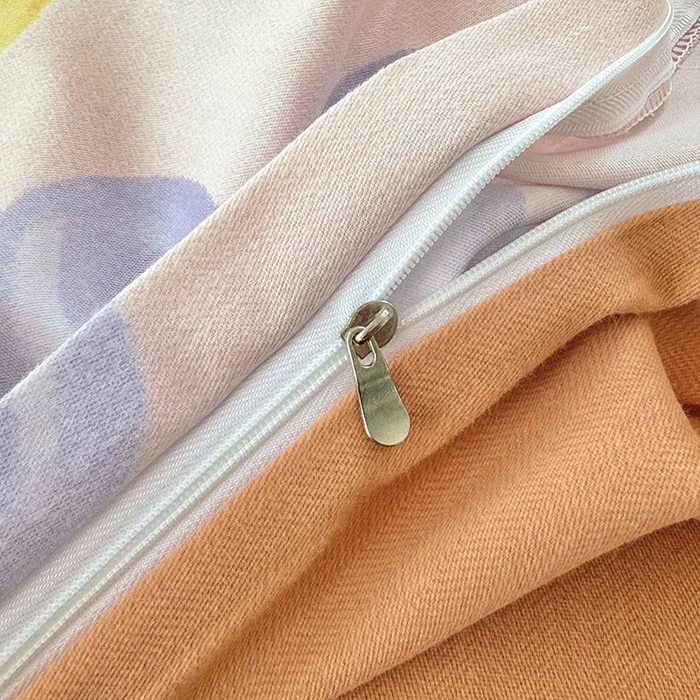 91家纺网 家纺一手货源 找家纺 优尚家纺 2025新款全棉纯棉磨毛单品被套四季款 花语甜心-粉