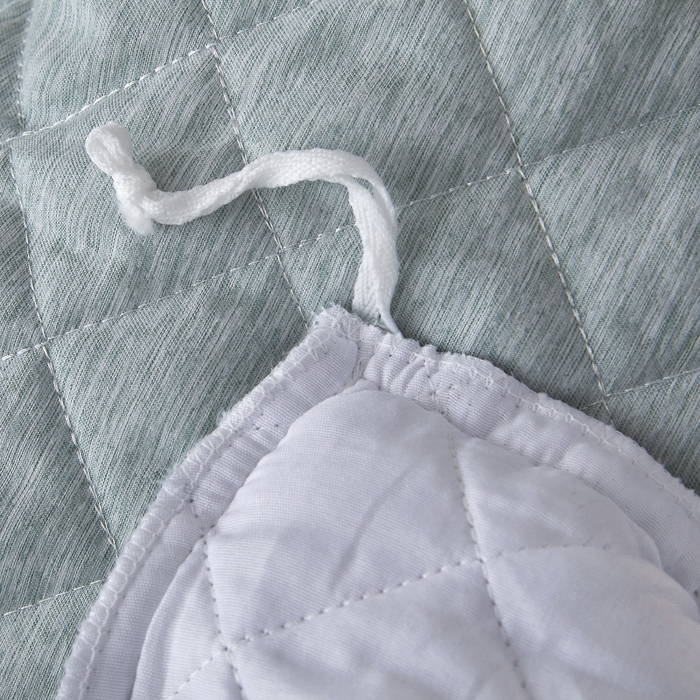 91家纺网 家纺一手货源 找家纺 罗艺轩 2024新款色织蕾丝夹棉床裙款四件套-皇家贵族 皇家贵族-石青色