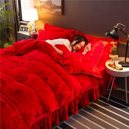 91家纺网 家纺一手货源 找家纺 总 馨梦缘 2025新款牛奶绒四件套法莱绒四件套珊瑚金貂绒四件套小包边四件套