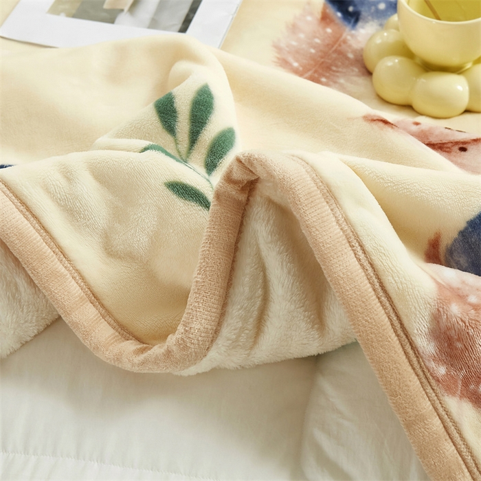 91家纺网 家纺一手货源 找家纺 悦织湾家纺 2025新款云貂绒毛毯印花系列（总花型） 轻舞飞扬