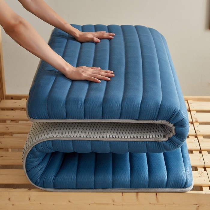 91家纺网 家纺一手货源 找家纺 卡派 2024新款泡泡棉抗压纤维棉-学生床垫 阳光-蓝