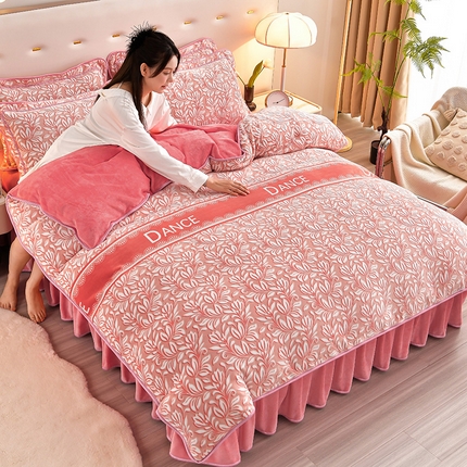 91家纺网 家纺一手货源 找家纺 总 馨梦缘 2025新款牛奶绒四件套法莱绒四件套珊瑚金貂绒四件套小包边四件套