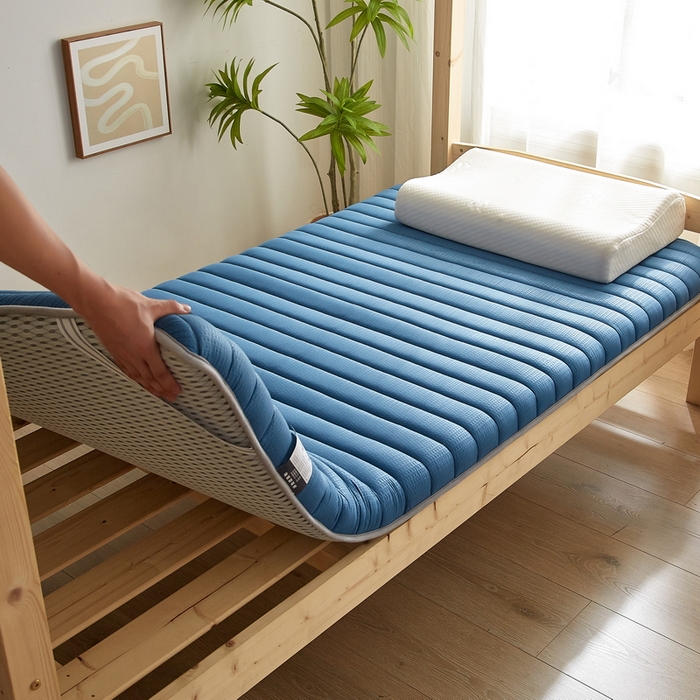 91家纺网 家纺一手货源 找家纺 卡派 2024新款泡泡棉抗压纤维棉-学生床垫 阳光-蓝