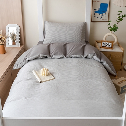 91家纺网 家纺一手货源 找家纺 （总）蓝邻家纺 2024新款纯色水洗棉贴标四件套