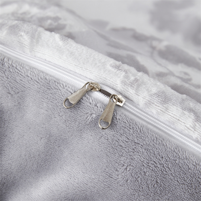 91家纺网 家纺一手货源 找家纺 2024新款A类8斤雕花绒牛奶绒四件套 繁花-灰