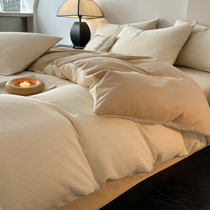 91家纺网 家纺一手货源 找家纺 博雅 2024新款全棉提花三层纱磨毛四件套（上图送2000元货款） 波洛（米）