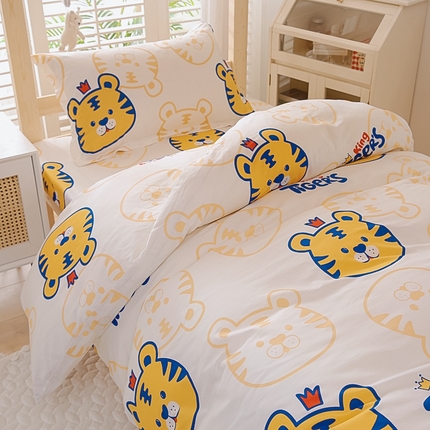 名优家纺 2024新款全棉三件套学生宿舍上下铺套件 皇冠虎