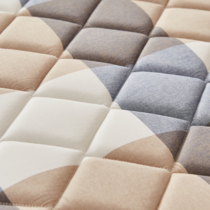 91家纺网 家纺一手货源 找家纺 迪乐妮 2024新款单人床乳胶椰棕床垫 蓝大格