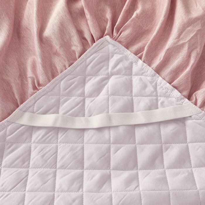 91家纺网 家纺一手货源 找家纺 罗艺轩 2024新款色织蕾丝夹棉床裙三件套-皇家贵族 皇家贵族-香妃粉