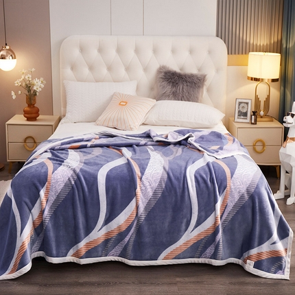 91家纺网 家纺一手货源 找家纺 （总）坦客毯业 2025年新款印花云貂绒毛毯沙发盖毯午睡毯子