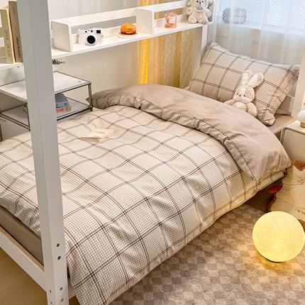 91家纺网 家纺一手货源 找家纺 （总）2024新款小清新全棉印花学生宿舍三件套-68系列