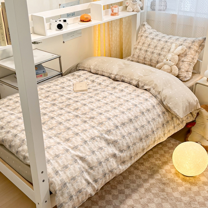 91家纺网 家纺一手货源 找家纺 2024新款小清新全棉印花学生宿舍三件套-68系列 D艾瑞