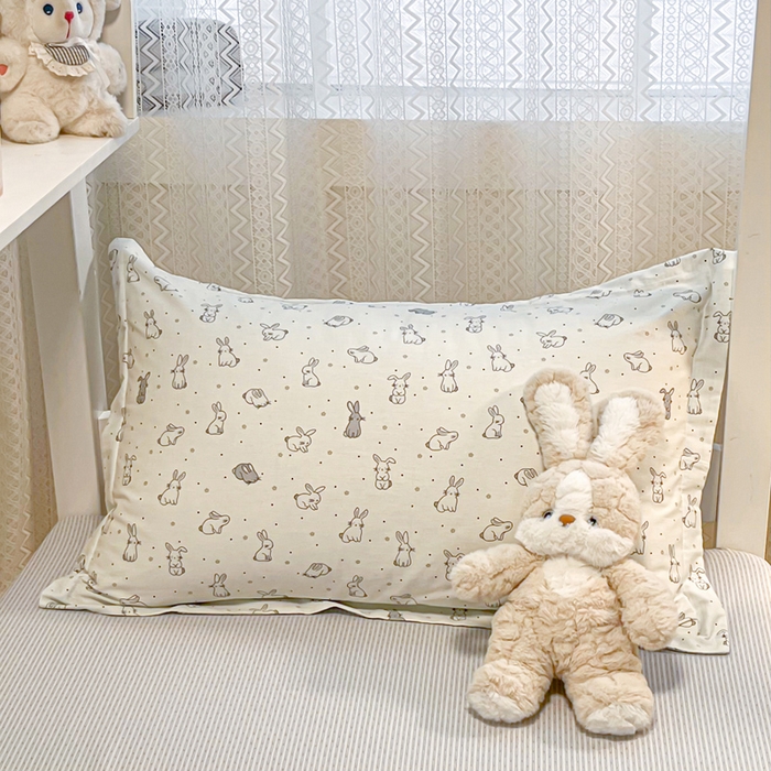 91家纺网 家纺一手货源 找家纺 2024新款小清新全棉印花学生宿舍三件套-68系列 B萌小兔