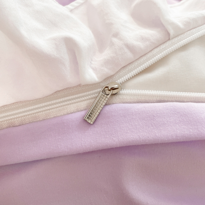 91家纺网 家纺一手货源 找家纺 易禾家纺 2024新款专板花型亲肤水洗棉毛巾绣花边四件套-小伙伴 小伙伴-紫