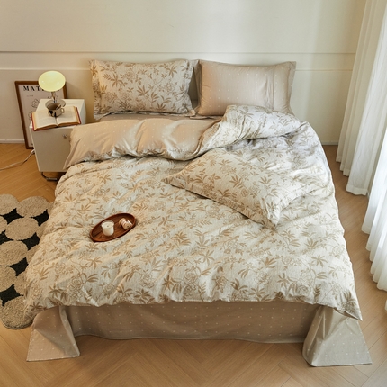 91家纺网 家纺一手货源 找家纺 （总）2024新款小清新全棉印花四件套-68系列