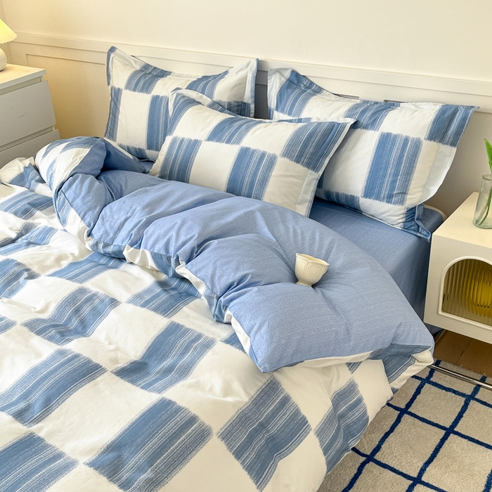 91家纺网 家纺一手货源 找家纺 2024新款小清新全棉印花四件套-68系列 D简西