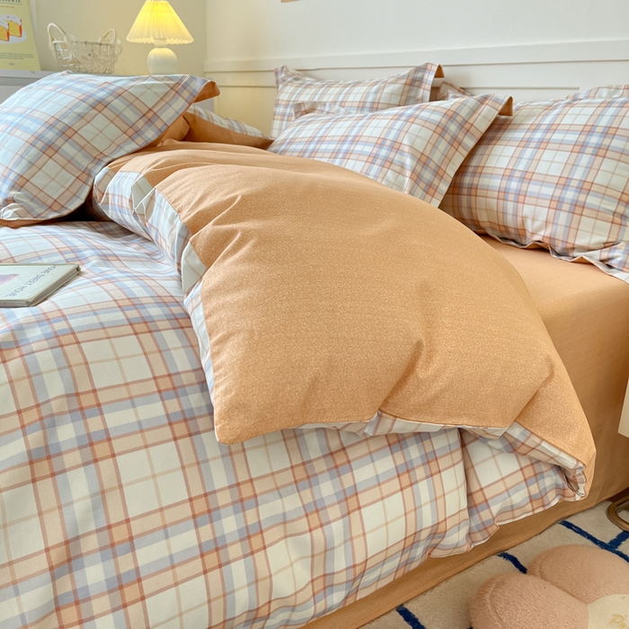 91家纺网 家纺一手货源 找家纺 2024新款小清新全棉印花四件套-68系列 D约里克