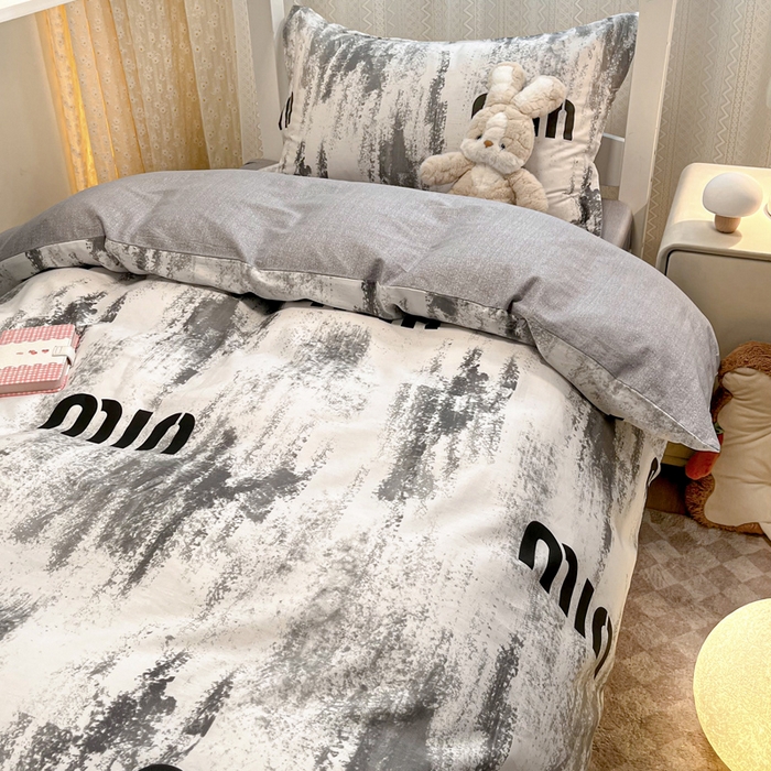 91家纺网 家纺一手货源 找家纺 2024新款小清新全棉印花学生宿舍三件套-68系列 D富森