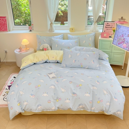 91家纺网 家纺一手货源 找家纺 （总）桃子家居 2024新款三丽鸥正版授权卡通纯棉印花系列四件套
