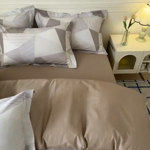 91家纺网 家纺一手货源 找家纺 2024新款小清新全棉印花四件套-68系列 D贝尔