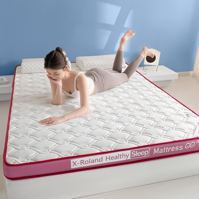 91家纺网 家纺一手货源 找家纺 欣罗兰垫业 2024新款A类牛奶丝记忆棉床垫 祥云粉