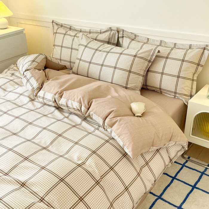 91家纺网 家纺一手货源 找家纺 2024新款小清新全棉印花四件套-68系列 D雅致