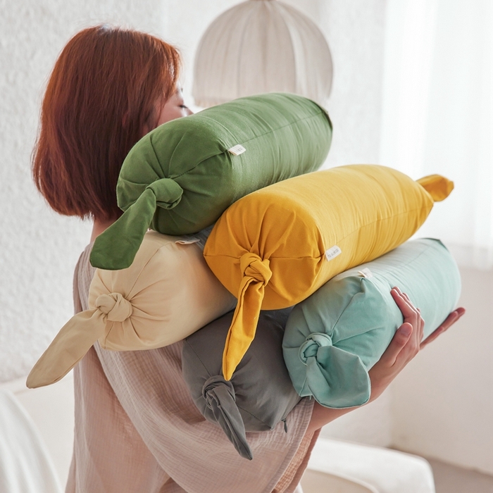 91家纺网 家纺一手货源 找家纺 （总）美茉家居 2024新款纯棉素色帆布糖果枕