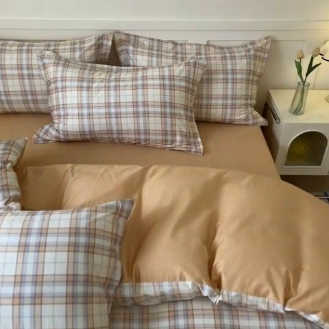 91家纺网 家纺一手货源 找家纺 2024新款小清新全棉印花四件套-68系列 D约里克