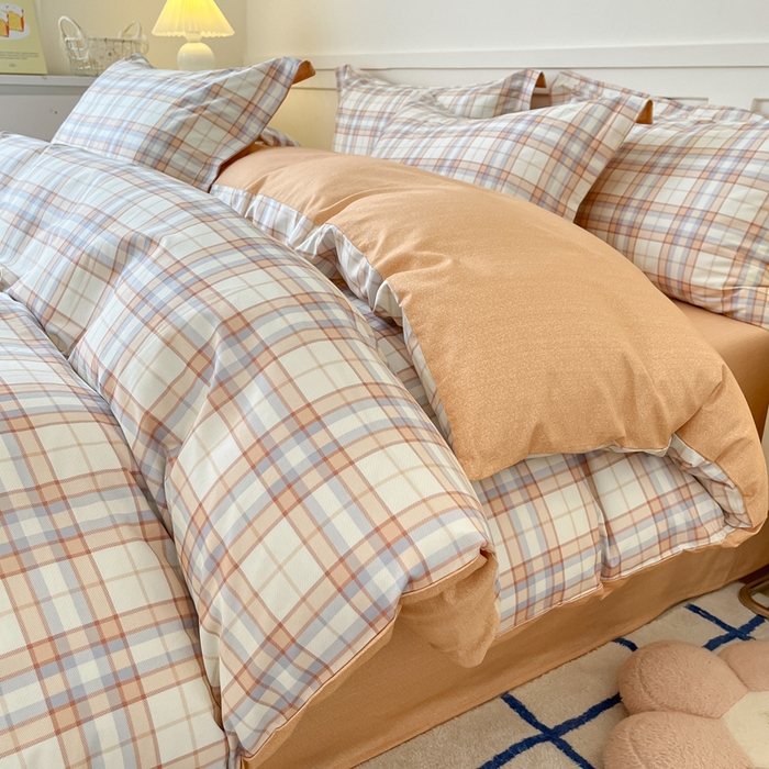 91家纺网 家纺一手货源 找家纺 2024新款小清新全棉印花四件套-68系列 D约里克