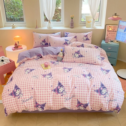 91家纺网 家纺一手货源 找家纺 （总）桃子家居 2024新款三丽鸥正版授权卡通纯棉印花系列四件套