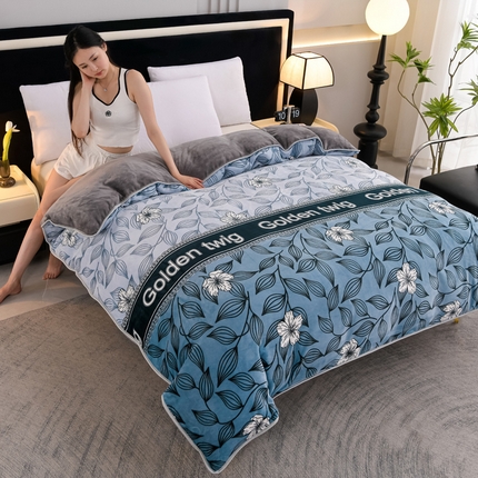 91家纺网 家纺一手货源 找家纺 （总）千嘻汇家纺 2025新款牛奶绒金貂法莱绒单被套