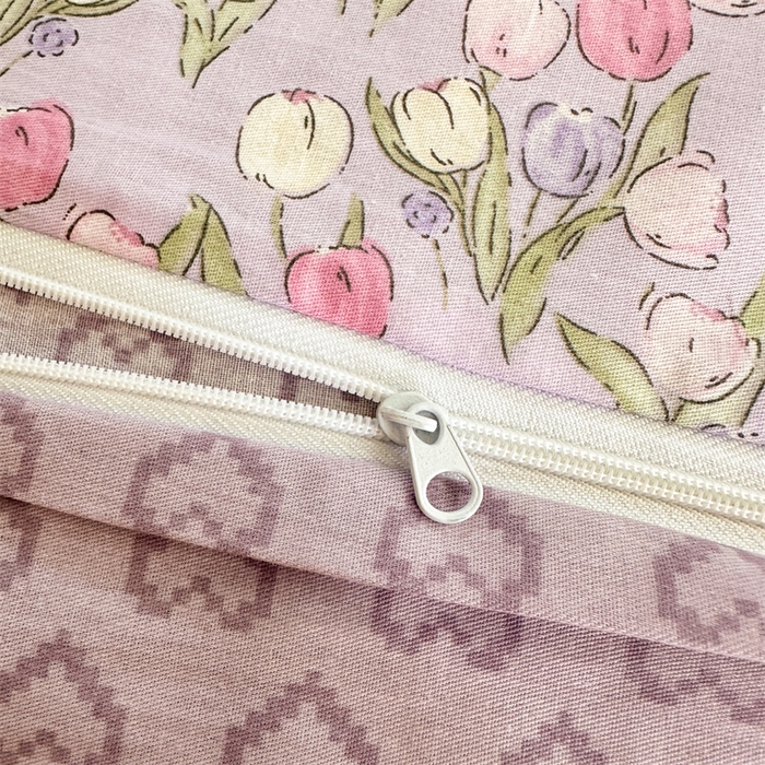 91家纺网 家纺一手货源 找家纺 简宜家居（朝初家纺）2025新款40支全棉四件套 红粉佳人