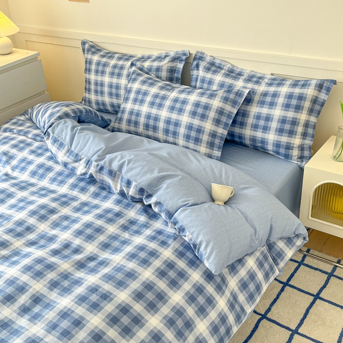 91家纺网 家纺一手货源 找家纺 2024新款小清新全棉印花四件套-68系列 D格瑞