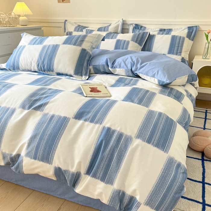 91家纺网 家纺一手货源 找家纺 2024新款小清新全棉印花四件套-68系列 D简西