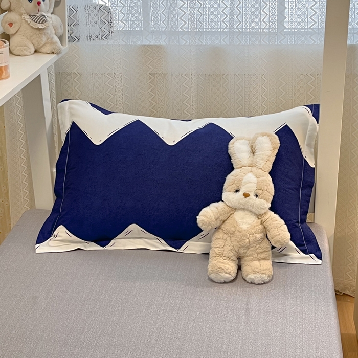 91家纺网 家纺一手货源 找家纺 2024新款小清新全棉印花学生宿舍三件套-68系列 D简爱