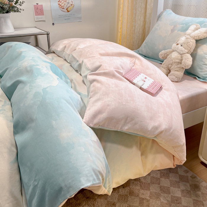 91家纺网 家纺一手货源 找家纺 2024新款小清新全棉印花学生宿舍三件套-68系列 B遐想