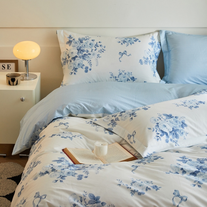 91家纺网 家纺一手货源 找家纺 2024新款小清新全棉印花四件套-68系列 F春宛