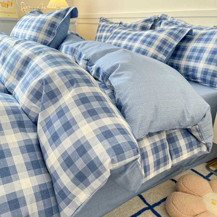 91家纺网 家纺一手货源 找家纺 2024新款小清新全棉印花四件套-68系列 D格瑞